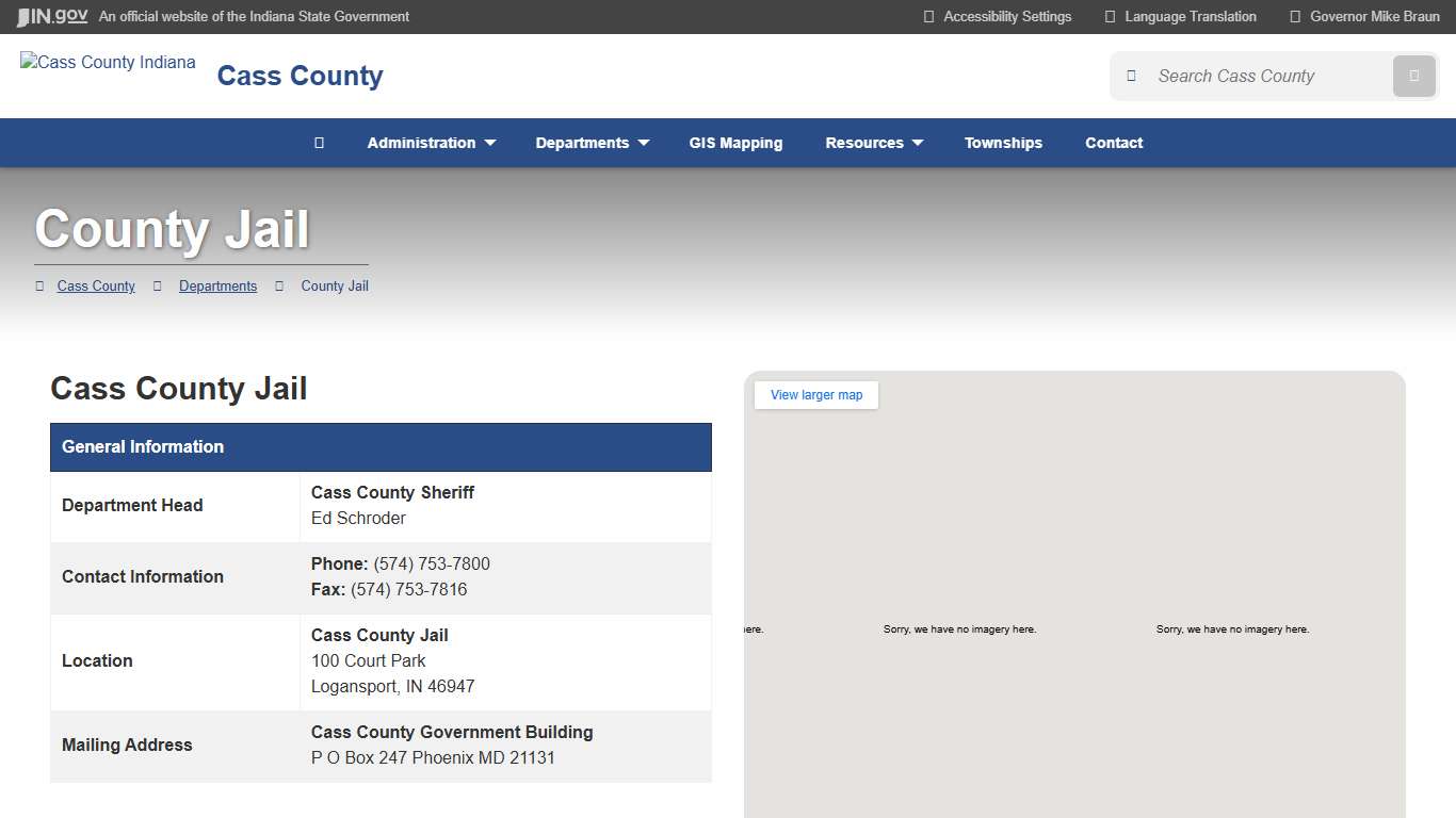 Cass County: County Jail